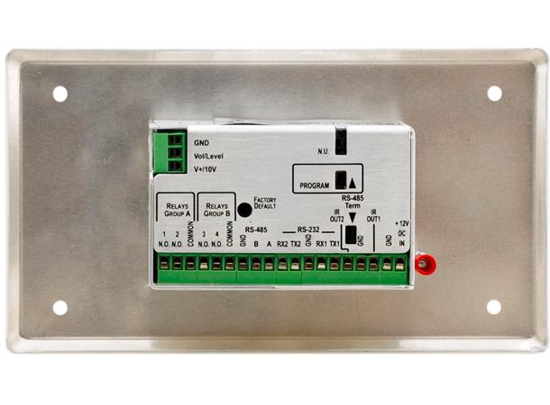 Kramer Kontrollpanel -  5K+Vol  80x151 Hvit 2xRS232 4xIR 1xRS485 4xRelè*B-vare* 