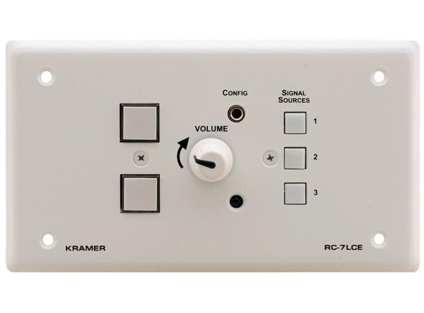 Kramer Kontrollpanel -  5K+Vol  80x151 Hvit 2xRS232 4xIR 1xRS485 4xRelè*B-vare* 