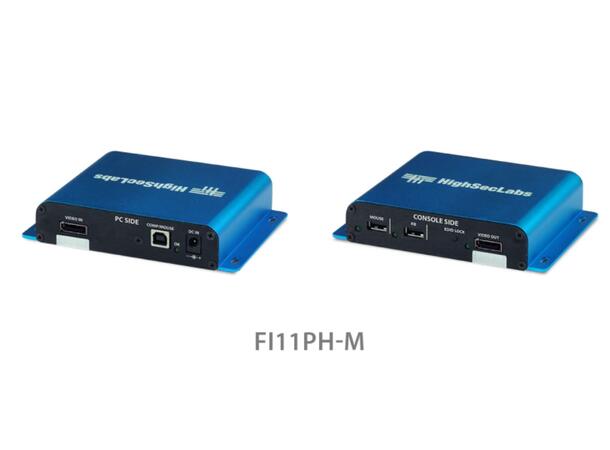 HSL Secure Isolator 1-Port Video DP/HDMI Med USB Anti-Tampering KVM 