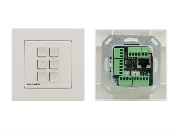 Kramer Kontrollpanel -  6K 80x80/86x86 Hvit PoE 1xRS232 1xIR 1G 