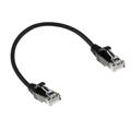 UTP Patch Cat.6 -  1,5 m Sort LSZH Slim 250MHz 28AWG Halogenfri Snagless