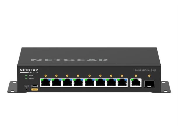 Netgear AV LineM4250-9G1F-PoE+ 8x1G PoE+ 110W 1x1G 1xSFP Man. Switch 