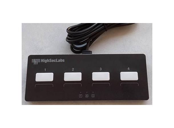 HighSecLabs Auxiliary Front Panel- Desk NIAP PP 4.0  4-Knappers Panel 