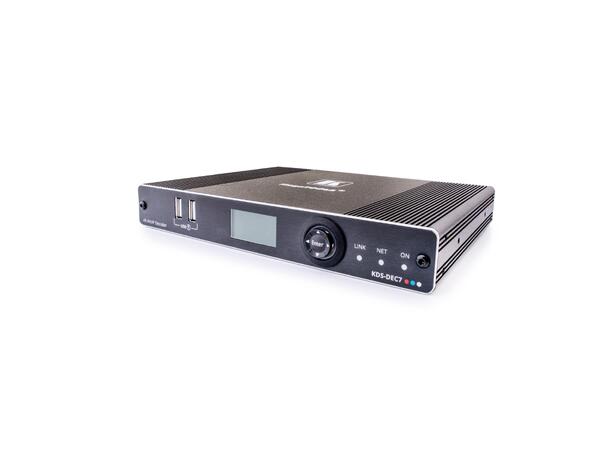 Kramer KDS7 - AVIP - Decoder 4K60 4:2:0 1 Gbps - PoE USB 2.0 