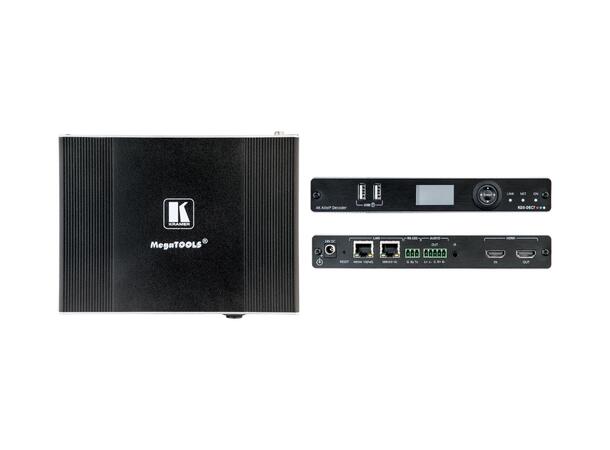 Kramer KDS7 - AVIP - Decoder 4K60 4:2:0 1 Gbps - PoE USB 2.0 
