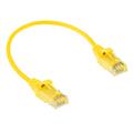 UTP Patch Cat.6 -  0,5 m Gul LSZH Slim 250MHz 28AWG Halogenfri Snagless