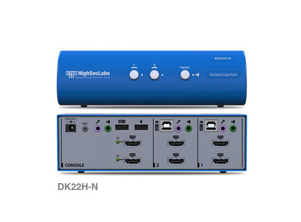 HighSecLabs Secure KVM 2p 4K HDMI NIAP PP V3.0 