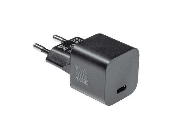 FF USB-C 20 W PD Vegglader Sort 