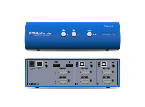 HighSecLabs Office KVM 2p DH HDMI/DP Combo port 