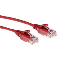 UTP Patch Cat.6 -  10 m Rød LSZH Slim 250MHz 28AWG Halogenfri Snagless