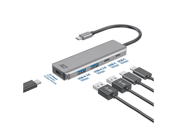 ACT AC7093 USB-C 4K MST Dokkingstasjon