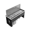 Kramer Bordbrønn 4 moduler- Kasse Alu Cutout 234 x 89 mm
