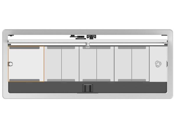 Kramer Bordbrønn 4 moduler- Kasse Alu Cutout 234 x 89 mm 