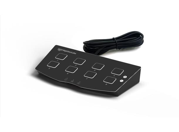 HighSecLabs Auxiliary Front Panel- Desk 8-Knappers Pane, Diasy chain, RGB Ledl 