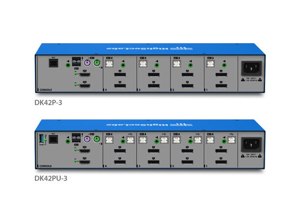 HighSecLabs Secure KVM 4p DH DP NIAP PP 3.0 Made In USA *B-vare* 