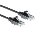 UTP Patch Cat.6 -  10 m Sort LSZH Slim 250MHz 28AWG Halogenfri Snagless